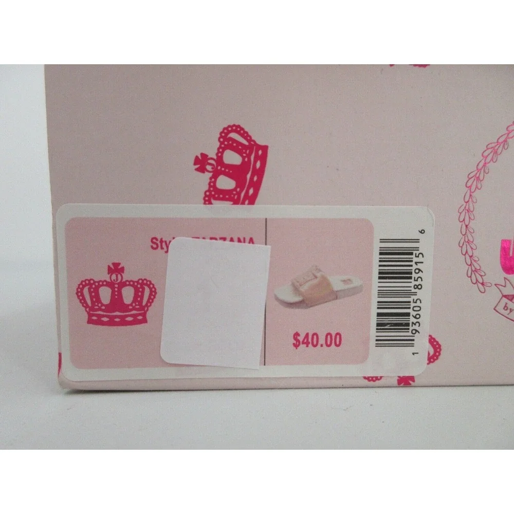 JUICY BY JUICY COUTURE TARZANA ROSE GOLD FUR LINED SLIDES Girl's Sz 1 NEW IN BOX